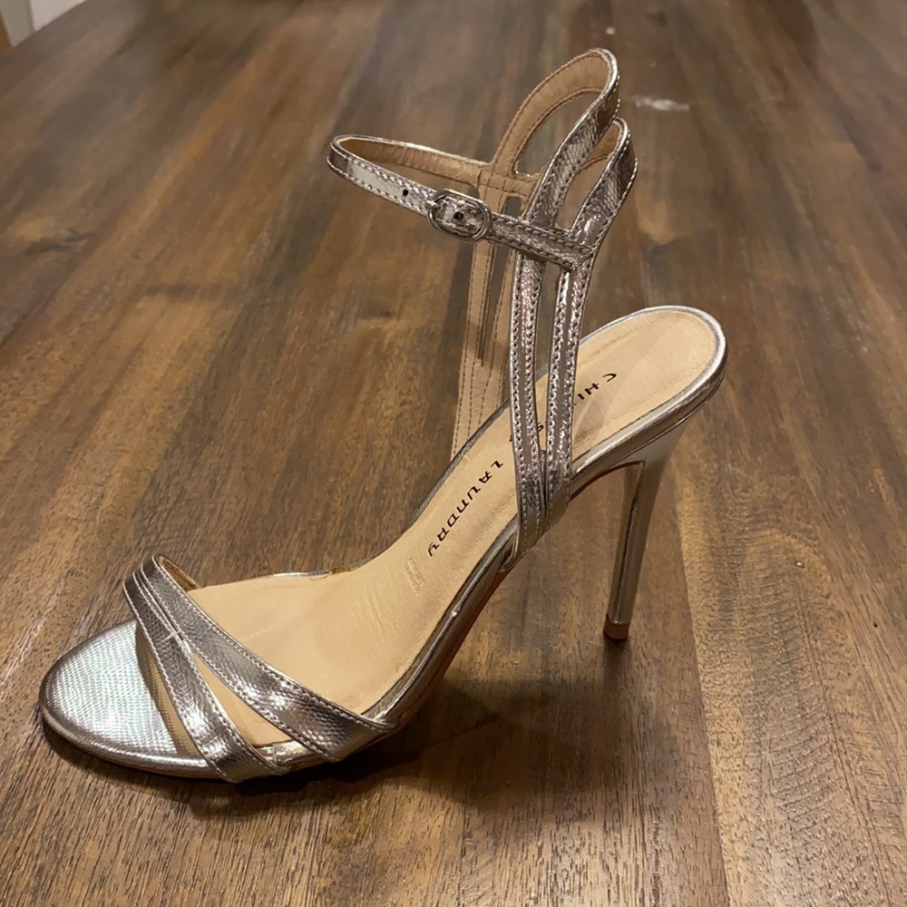 Chinese Laundry - Silver strappy dress sandal, 8.5